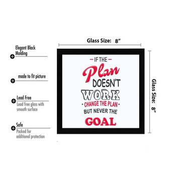 If Plan Doesn't Work  Motivational Black Framed Wall Hanging Art Print for Office  Home Reading Room  ( 8x8 ) Inch 3