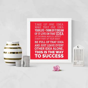 Think of Idea  Motivational White Framed Wall Hanging Art Print for Office  Home Reading Room  ( 8x8 ) Inch 2