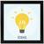 Ideas Bulb  Motivational Black Framed Wall Hanging Art Print for Office  Home Reading Room  ( 8x8 ) Inch
