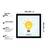 Ideas Bulb  Motivational Black Framed Wall Hanging Art Print for Office  Home Reading Room  ( 8x8 ) Inch