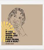 APJ Abdul Kalam  Motivational White Framed Wall Hanging Art Print for Office  Home Reading Room  ( 8x8 ) Inch