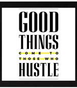 Get Shit Done  Motivational Black Framed Wall Hanging Art Print for Office  Home Reading Room  ( 8x8 ) Inch