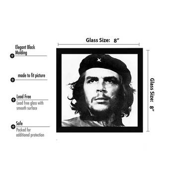 Che Guevara  Motivational Black Framed Wall Hanging Art Print for Office  Home Reading Room  ( 8x8 ) Inch 3