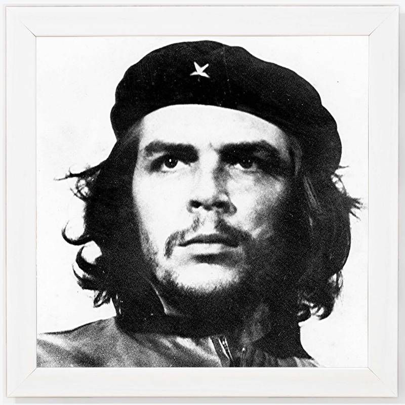 Che Guevara  Motivational White Framed Wall Hanging Art Print for Office  Home Reading Room  ( 8x8 ) Inch