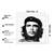 Che Guevara  Motivational White Framed Wall Hanging Art Print for Office  Home Reading Room  ( 8x8 ) Inch
