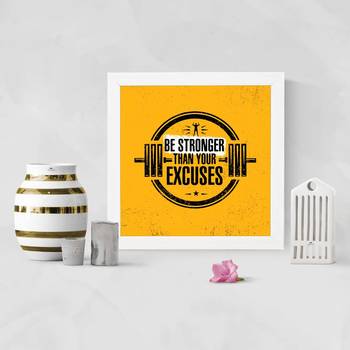 Be stronger  Motivational White Framed Wall Hanging Art Print for Office  Home Reading Room  ( 8x8 ) Inch 2