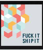 Ship it  Motivational Black Framed Wall Hanging Art Print for Office  Home Reading Room  ( 8x8 ) Inch