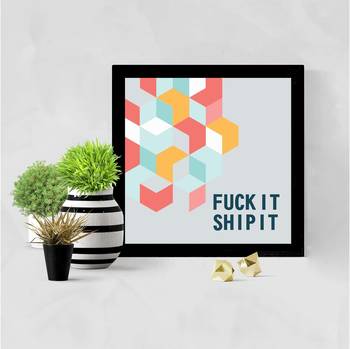Ship it  Motivational Black Framed Wall Hanging Art Print for Office  Home Reading Room  ( 8x8 ) Inch 2