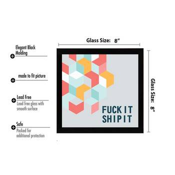 Ship it  Motivational Black Framed Wall Hanging Art Print for Office  Home Reading Room  ( 8x8 ) Inch 3