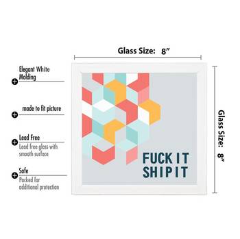 Ship it  Motivational White Framed Wall Hanging Art Print for Office  Home Reading Room  ( 8x8 ) Inch 3
