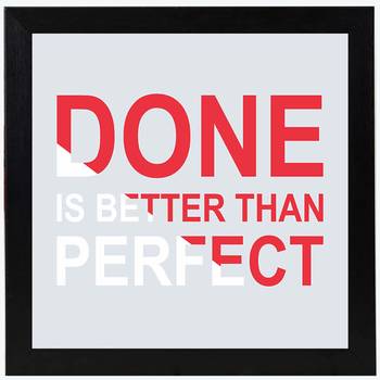 Done is Better then Perfect  Motivational Black Framed Wall Hanging Art Print for Office  Home Reading Room 1
