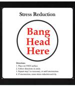 Bang Head Here  Humour Black Framed Wall Hanging Art Print for Office  Home Reading Room  ( 8x8 ) Inch