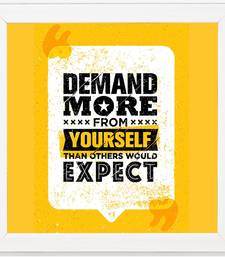 Demand Humour Demand More Humour White Framed Wall Hanging Art Print for Office Home ...