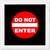 Do Not Enter    Humour White Framed Wall Hanging Art Print for Office  Home Reading Room  ( 8x8 ) Inch