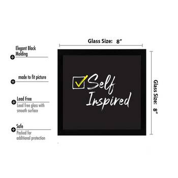 Self Inspired  Humour Black Framed Wall Hanging Art Print for Office  Home Reading Room  ( 8x8 ) Inch 3