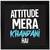 Attitude Mera Khandani Hai  Humour Black Framed Wall Hanging Art Print for Office  Home Reading Room  ( 8x8 ) Inch