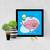 Creative Brain  Humour Black Framed Wall Hanging Art Print for Office  Home Reading Room  ( 8x8 ) Inch