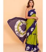 Pure Cotton Malmal Saree Bagru Print Batik Hand block Womens Saree Shibori