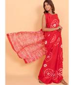 Pure Cotton Malmal Saree Bagru Print Batik Hand block Womens Saree Shibori