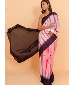 Pure Cotton Malmal Saree Bagru Print Batik Hand block Womens Saree Shibori