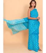 Pure Cotton Malmal Saree Bagru Print Batik Hand block Womens Saree Shibori