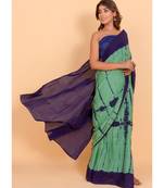 Pure Cotton Malmal Saree Bagru Print Batik Hand block Womens Saree Shibori