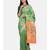 Light Green And  Orange Silk Traditional Saree