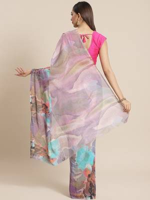 Multi Georgette Printed Saree 2
