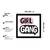 Girl Gang  Feminist Black Framed Wall Hanging Art Print for Office  Home Reading Room  ( 8x8 ) Inch