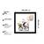 Happy Panda   Cartoon Black Framed Wall Hanging Art Print for Office  Home Reading Room  ( 8x8 ) Inch