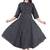 Women  A-Line Kurti 3/4 sleeves  Pure Cotton Fabric Black Colour