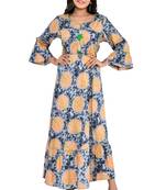 Women Flared Kurti with bell sleeves Multicolour 3/4 sleevs