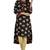 Women Up-Down latest straight cotton kurti with reagular 3/4 sleeves Black Colour