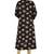 Women Up-Down latest straight cotton kurti with reagular 3/4 sleeves Black Colour