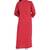 Women staright  khata work red colour kurti 3/4 sleeve