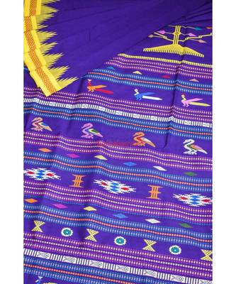 ORIGINAL GANJAM BOMKAI PURPLE saree 1