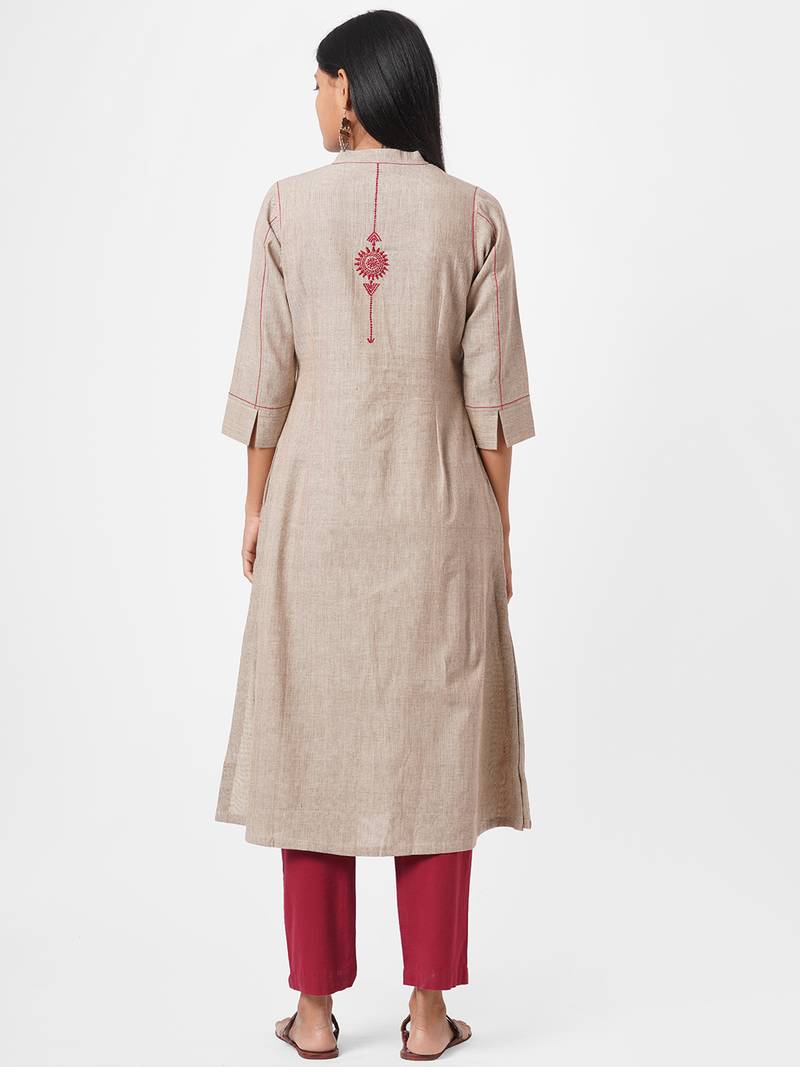 Khaadi kurta with embroidery in back