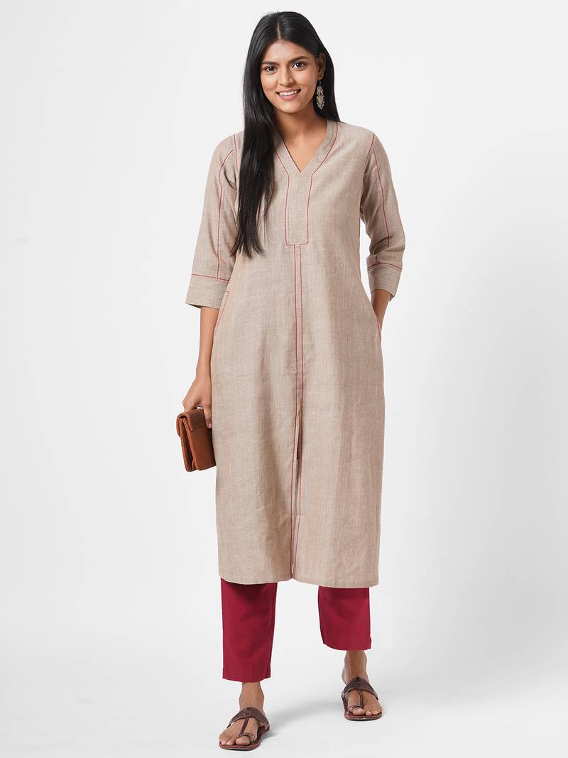 Khaadi kurta with embroidery in back