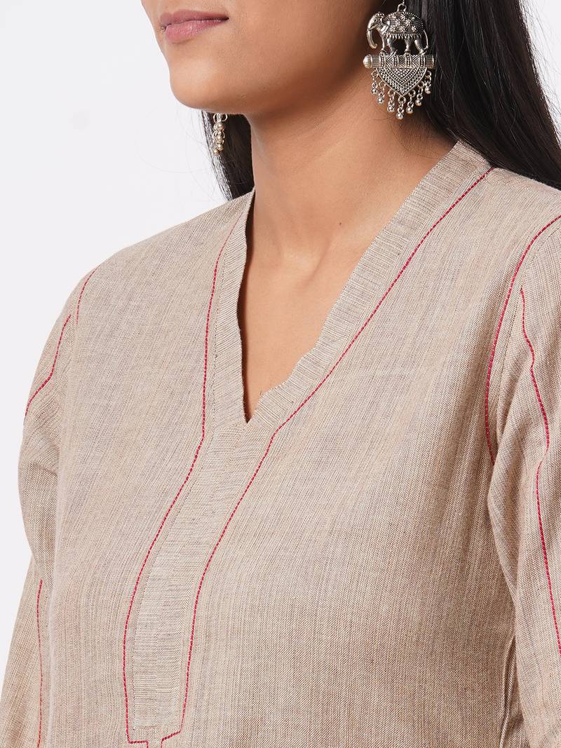Khaadi kurta with embroidery in back
