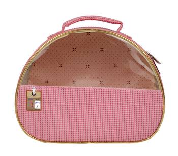 atorakushon   Fabric Makeup Storage Box Travelling Vanity Cosmetic Bag Necklace Organizer Jewellery Pouch { Pink } 2