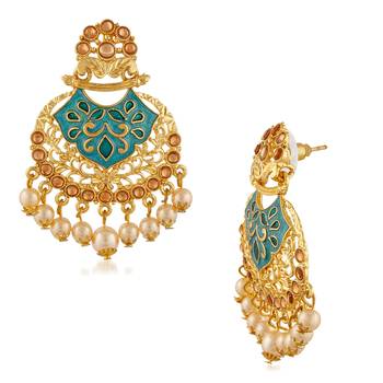 Brown pearl earrings 3