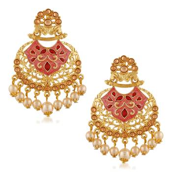 Brown pearl earrings 1