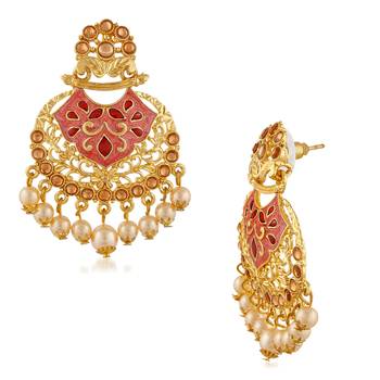 Brown pearl earrings 3