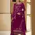 Magenta embroidered georgette salwar