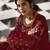 Red embroidered georgette salwar