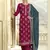 Magenta embroidered art silk salwar