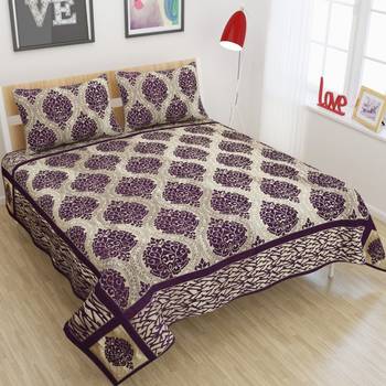 Queen Size (100x100 Inches) Bedsheets Soft Touch Chennile Jaquard Woven Desinger Double Bedsheet With Two Pillow Covers 1