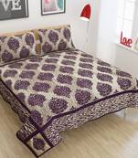 Queen Size (100x100 Inches) Bedsheets Soft Touch Chennile Jaquard Woven Desinger Double Bedsheet With Two Pillow Covers