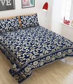 Queen Size (100x100 Inches) Bedsheets Soft Touch Chennile Jaquard Woven Desinger Double Bedsheet With Two Pillow Covers