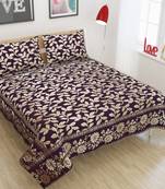 Queen Size (100x100 Inches) Bedsheets Soft Touch Chennile Jaquard Woven Desinger Double Bedsheet With Two Pillow Covers